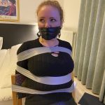 Tape-Bondage-In -Leather-Pants- (5)