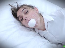 College Girl Chloe Toy Blackmailed Into Bondage College girl Chloe Toy in bondage with a big ballgag tapegagged in her mouth!