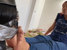 Young Lesbian Mistress Trains Her Slave Girl (Day 3 of 7) – Selfgags Lesbian Mistress Training Gagged Slave Girl with foot smelling