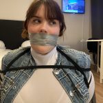 Tightly Tape Wrap Gagged Girl With Big Boobs