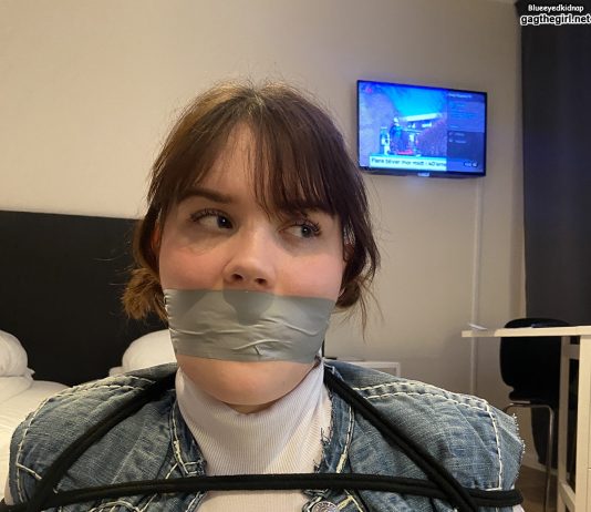 Tied BBW Tape Wrap Gagged Tight! – Blueeyedbondage Tightly Tape Wrap Gagged Girl With Big Boobs