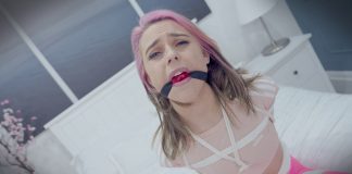 Fitness Girl Chloe Toy Play Bondage Games Chloe Toy ball gagged in rope bondage