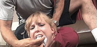 Gagging The Feisty Rich Bitch – BDSM GIF Girl-Gagged-With-Panties