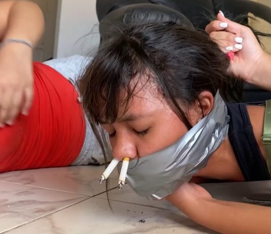 Cigarette Overload In Tight Tape Bondage – Selfgags Bound-And-Gagged-Cigarette-Smoking