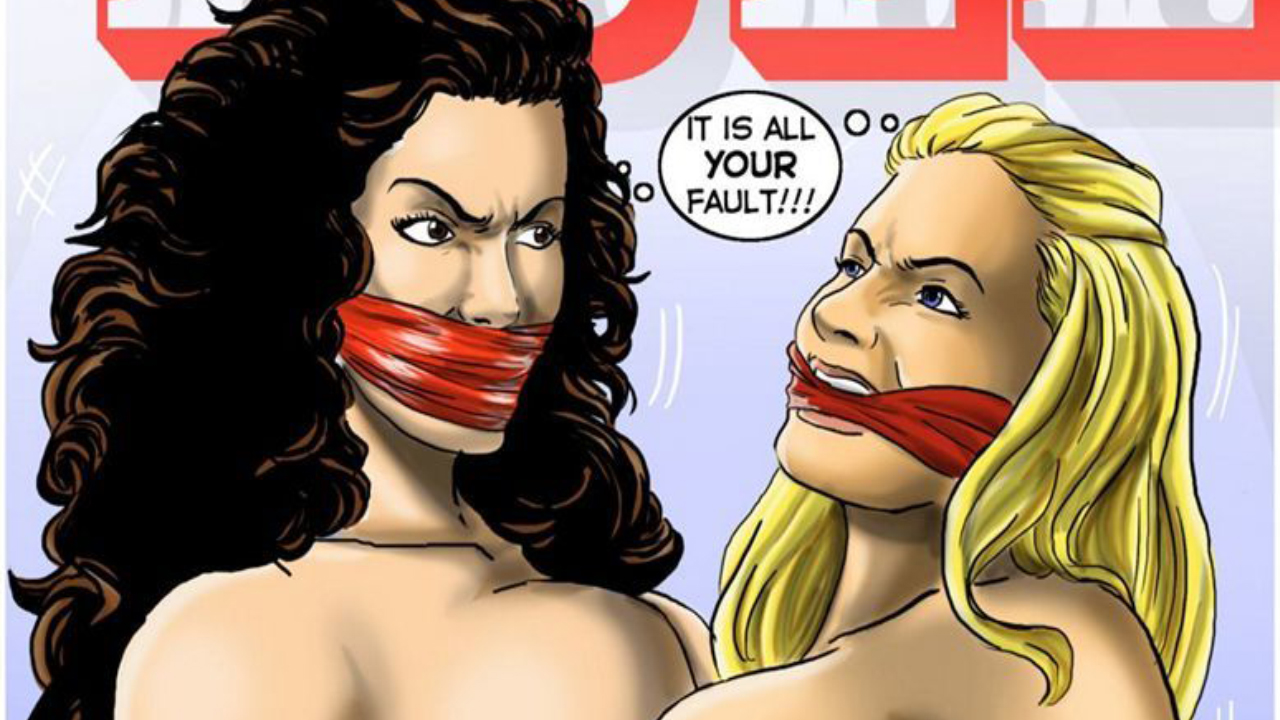 Lesbian cartoon bondage