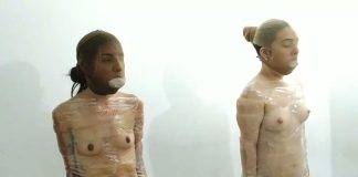 Naked Stepdaughters Mummified Nipple Clamped And Toyed During A Game Of Cards