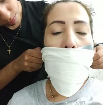Who Can Make The Biggest Gags? – Selfgags Heavily gagged with duct tape and an otm scarf gag