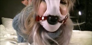 Hot Bimbo Babysitter Stuck In Tape Bondage – Selfgags Ball gagged babysitter panty hooded and humiliated