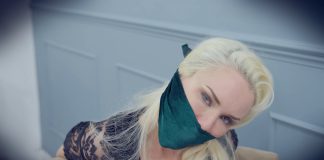 Secretary Ashley Jaymes Grabbed For Bondage Blonde secretary Ashley James nicely gagged with a scarf as an over the mouth gag
