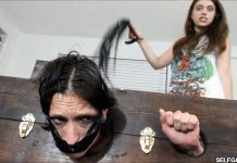 Gagged mom locked up and whipped by evil lezdom daughter