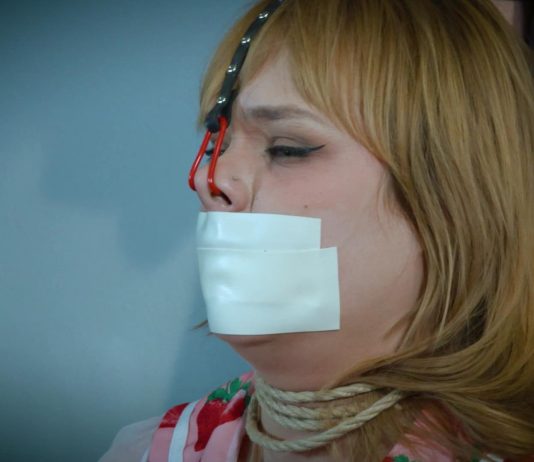 Rebecca Vanguard Tape Gagged & Humiliated in Schoolgirl Bondage Detention