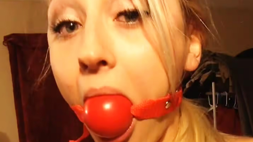 Kamilla Kaboose ball gagged and drooling in video for Selfgags