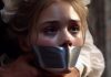 Chloë Grace Moretz: Tape Gagged Maid – AI Art