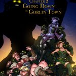 An erotic BDSM comic featuring four heroines in Goblin Town, facing bondage, submission, and dark desires from goblins as they endure intense sexual torment and struggle to escape.