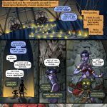 An erotic BDSM comic featuring four heroines in Goblin Town, facing bondage, submission, and dark desires from goblins as they endure intense sexual torment and struggle to escape.