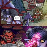 An erotic BDSM comic featuring four heroines in Goblin Town, facing bondage, submission, and dark desires from goblins as they endure intense sexual torment and struggle to escape.