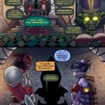 An erotic BDSM comic featuring four heroines in Goblin Town, facing bondage, submission, and dark desires from goblins as they endure intense sexual torment and struggle to escape.