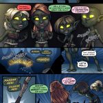 An erotic BDSM comic featuring four heroines in Goblin Town, facing bondage, submission, and dark desires from goblins as they endure intense sexual torment and struggle to escape.