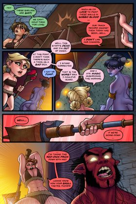 An erotic BDSM comic featuring four heroines in Goblin Town, facing bondage, submission, and dark desires from goblins as they endure intense sexual torment and struggle to escape.