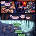 An erotic BDSM comic featuring four heroines in Goblin Town, facing bondage, submission, and dark desires from goblins as they endure intense sexual torment and struggle to escape.