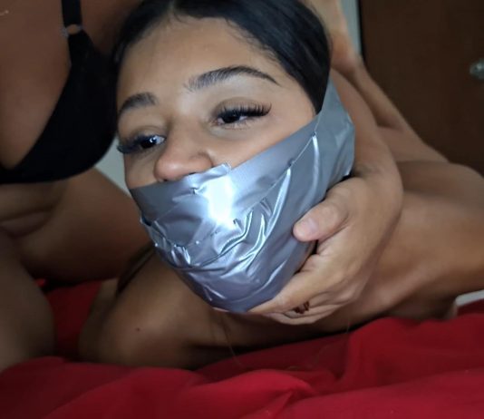 Claudia Dominates Anastasia: Bound, Gagged & Punished – Selfgags Latina model Anastasia Espinoza is tightly duct tape wrap gagged by Claudia Zambrano in this lesbian bondage scene from Selfgags.