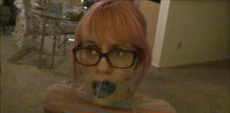 Big Sis Sock Gags Bratty Dot on Chair