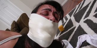 Megan Jones Blackmailed and Gagged Repeatedly – Bound To Be GAGGED Megan Jones strictly gagged with a huge microfoam tape wrap gag.