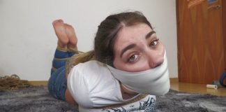 Rainbow Lau Hogtied and Gagged by Debt Collector – Spanish Ties