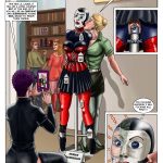 Laura in humiliating rubber maid outfit with sale tags, displayed as human mannequin in shop window.