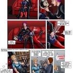 Storage Wars BDSM Comic #2 - page 4: Sandra pushes Laura to floor and begins brutal spanking punishment.