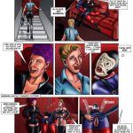 Storage Wars BDSM Comic #2 - page 5: Barbara works at fetish shop while Laura serves as bound mannequin display.