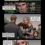 Illustrated panel from the BDSM comic "Backyard Garden Part 2," depicting widowed socialite Christina Douglas and her daughter Anne in escalating scenes of blackmail, rope bondage, gagging, domination by gardeners John and Jimmy, family humiliation, power reversals, and submissive torment in a luxurious estate setting.