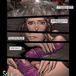 Illustrated panel from the BDSM comic "Backyard Garden Part 2," depicting widowed socialite Christina Douglas and her daughter Anne in escalating scenes of blackmail, rope bondage, gagging, domination by gardeners John and Jimmy, family humiliation, power reversals, and submissive torment in a luxurious estate setting.