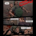 Illustrated panel from the BDSM comic "Backyard Garden Part 2," depicting widowed socialite Christina Douglas and her daughter Anne in escalating scenes of blackmail, rope bondage, gagging, domination by gardeners John and Jimmy, family humiliation, power reversals, and submissive torment in a luxurious estate setting.