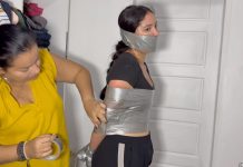 Defiant Nana Panties Stuffed & Silver Duct Tape Mummified – Selfgags nana-silver-duct-tape-torso-wrap-selfgags