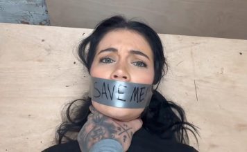Tatti Tape Tied Tights Ripped Fucked Hard & Cummed On – Tatti Roana Bondage 5-tatti-save-me-tape-gag-closeup-man-hand-on-throat-tattiroanabondage