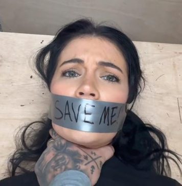 Tatti Tape Tied Tights Ripped Fucked Hard & Cummed On – Tatti Roana Bondage 5-tatti-save-me-tape-gag-closeup-man-hand-on-throat-tattiroanabondage