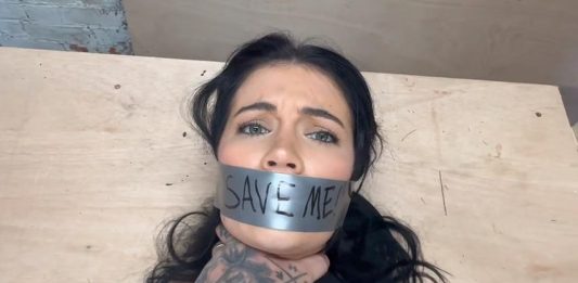 Tatti Tape Tied Tights Ripped Fucked Hard & Cummed On – Tatti Roana Bondage 5-tatti-save-me-tape-gag-closeup-man-hand-on-throat-tattiroanabondage