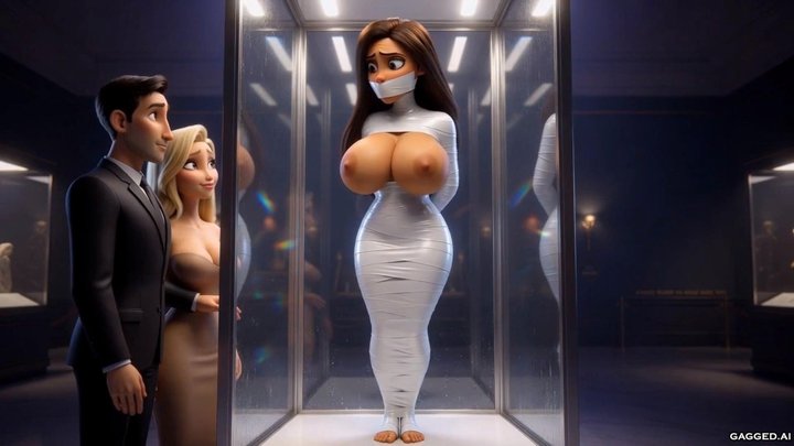 Official preview: The Living Exhibit tape mummy Gagged AI Cartoons