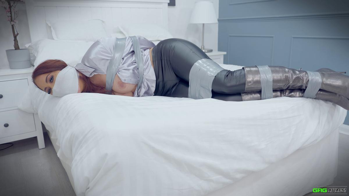 Boss lady Jacqui Ryland bound and gagged