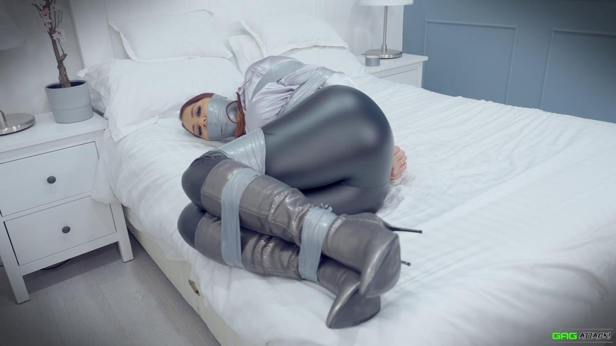Boss lady Jacqui Ryland bound and gagged
