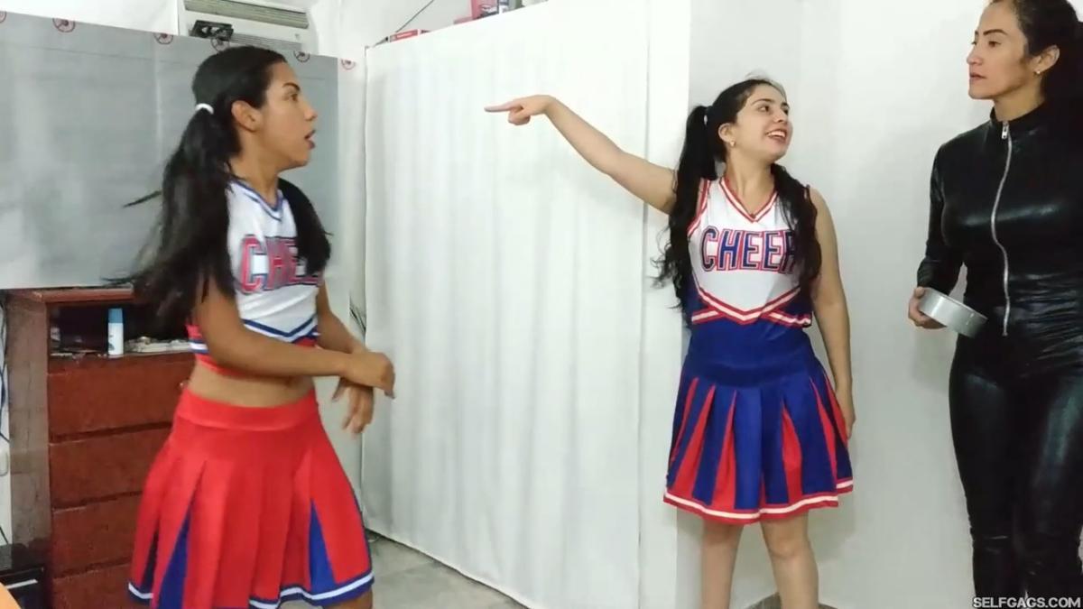 Cheerleader bondage