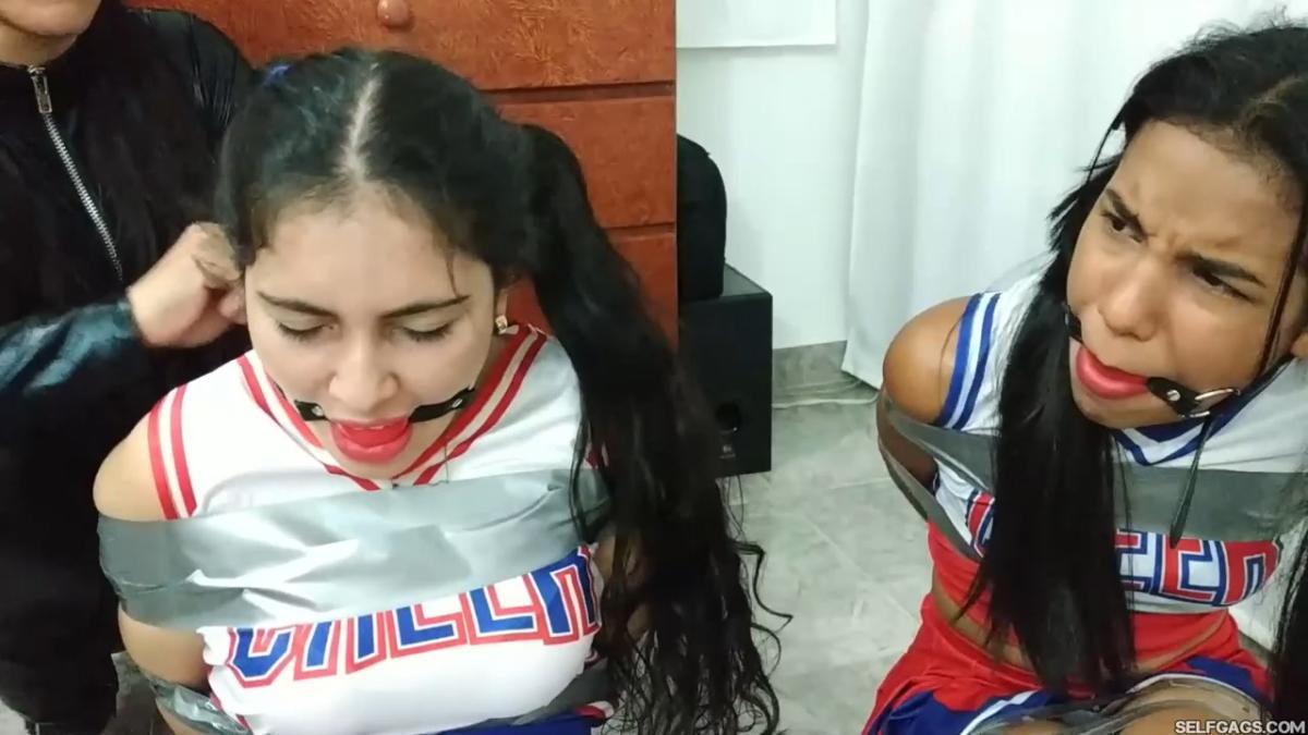 Cheerleader bondage