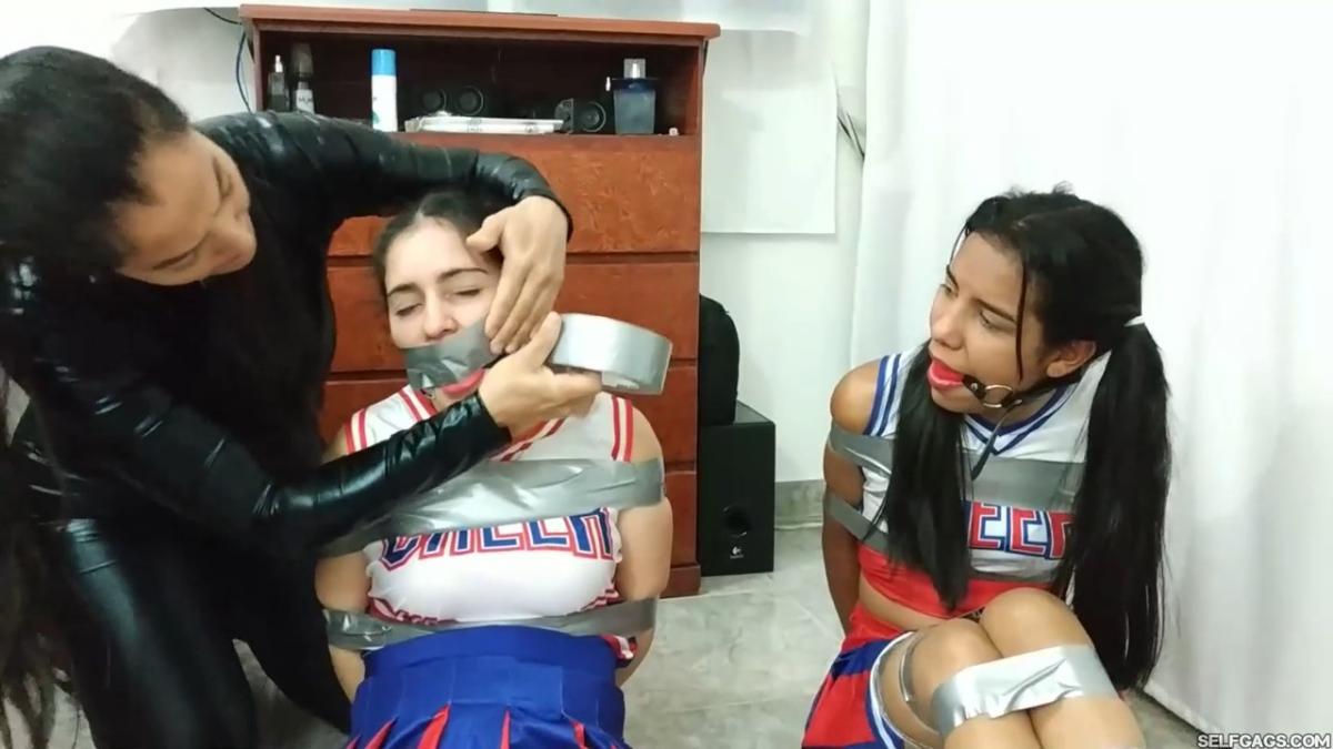 Cheerleader bondage
