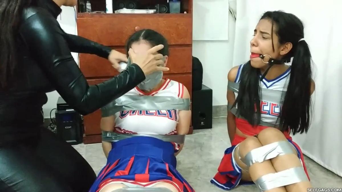 Cheerleader bondage