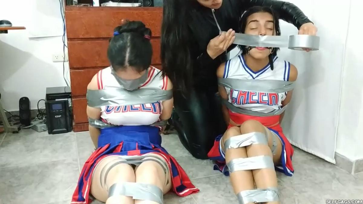 Cheerleader bondage