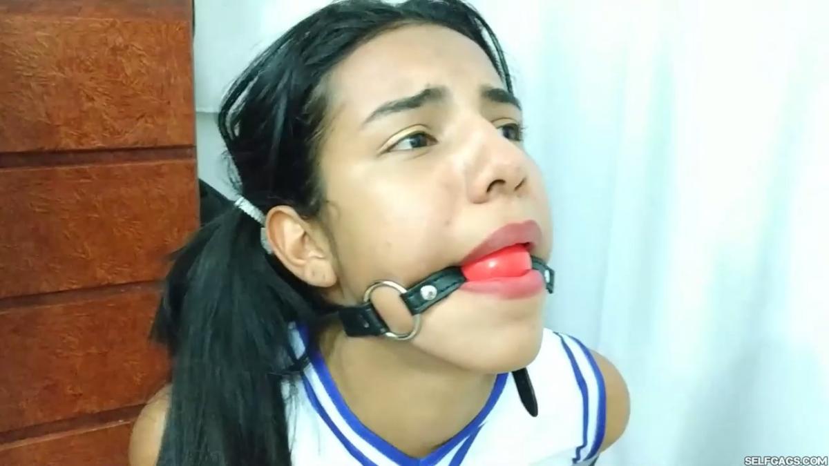 Cheerleader bondage