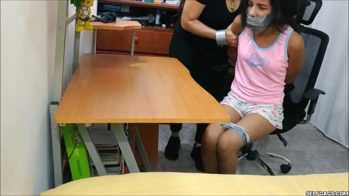 Cute-Babysitter-Hogtied-With-Shoe-Tied-To-Her-Face-25