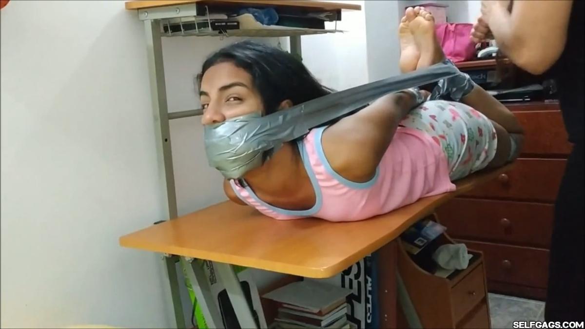 Cute-Babysitter-Hogtied-With-Shoe-Tied-To-Her-Face-29