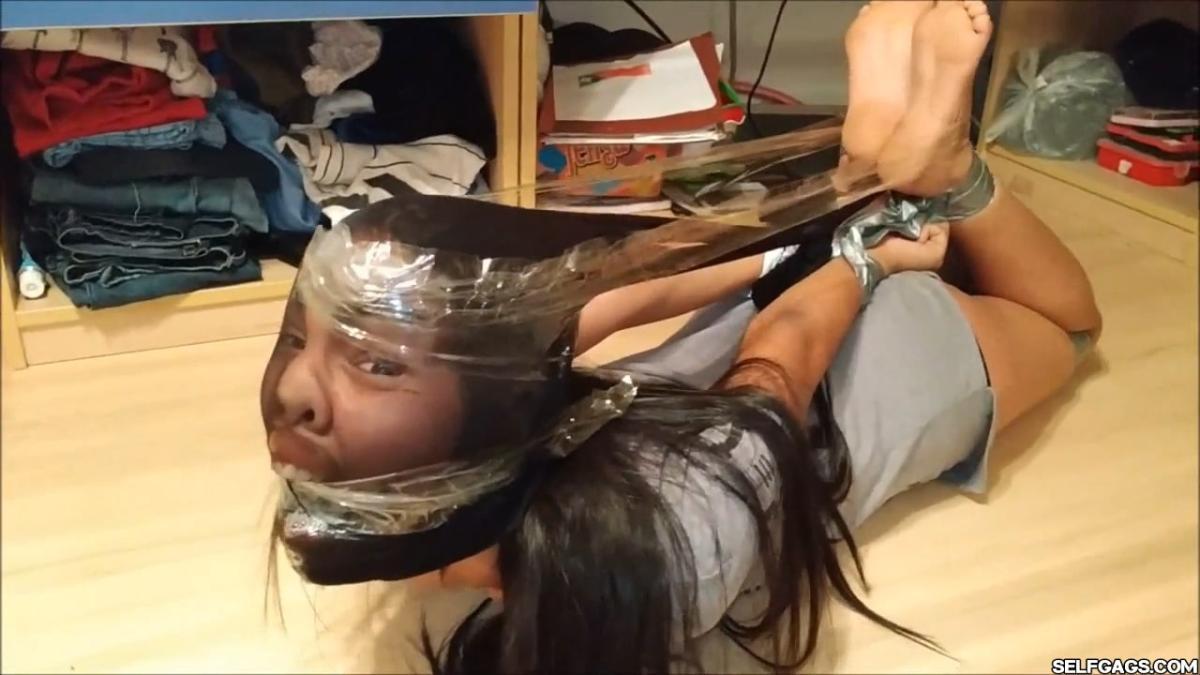 Cute Barefoot Girl Fucked Up With Pantyhose Bondage In Extremely Strict Hogtie